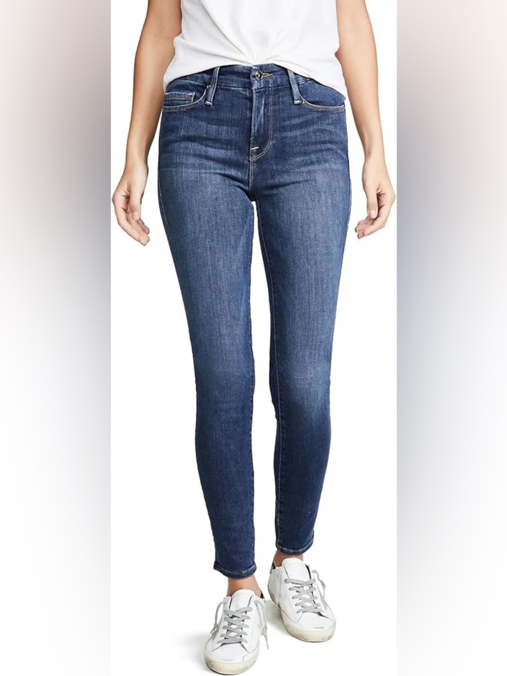 Good American Good Legs Classic High-Rise Skinny Jeans in Dark Blue 18